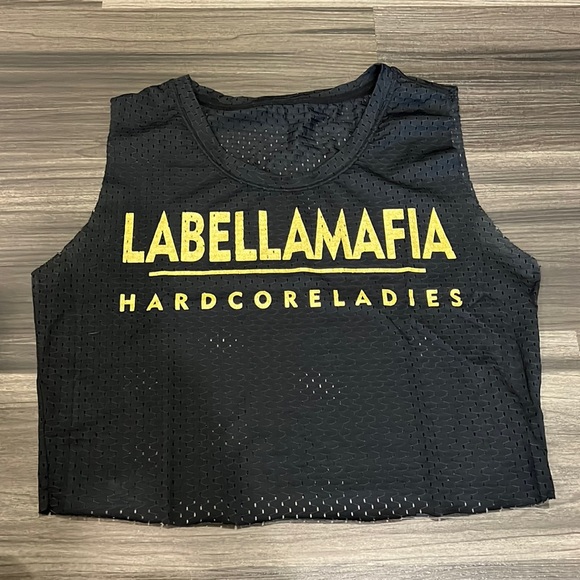 Labella mafia Sleeveless Crop Top Workout Top - Picture 1 of 1